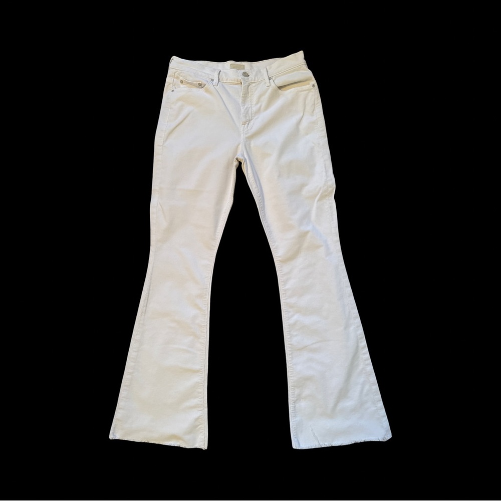 MOTHER Off-White Denim Courduroy Jeans - Picture 4 of 13